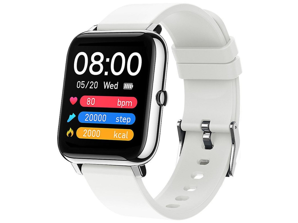 Reloj inteligente de 1,4 pulgadas con pantalla táctil, monitor de ritmo cardíaco y sueño, monitor de actividad física con presión arterial (plata)