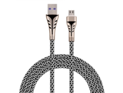 2 Piezas Cable De Carga Y Datos Micro Usb De 1m Con Alambre Trenzado De Nailon Y Aleación De Zinc Color Negro