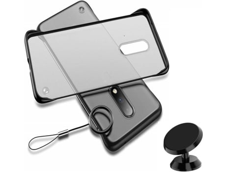 Kit Funda y Soporte Magnético iPhone XR Bumper Transparente