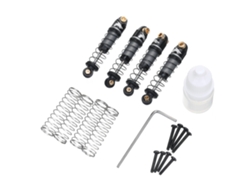 Negro4pcs Udirc Ucx2405 Ucx2405 Pro 1/24 Coche Rc Amortiguadores Rellenos De Aceite Ucx24-p086 Repuestos