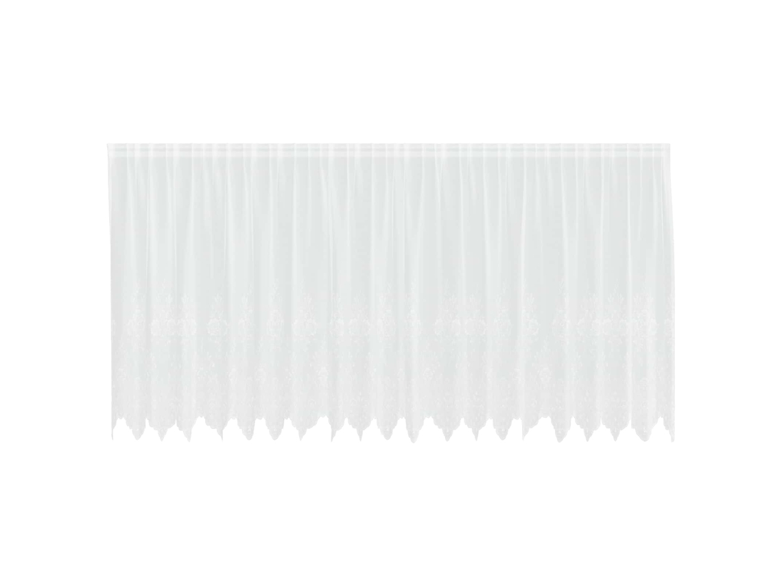 Maison Exclusive - Cortina De Encaje Con Cortinas Floral 140 X 500 Cm Poliéster
