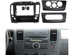 Fascia De Radio De Coche De 9" Para Tiida Y Latio 2005-2010 - Marco De Instalación De Abs - Negro
