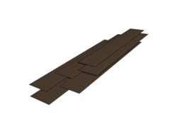 Set de 24x paneles de pared 3D Bronckhorst 195x31,5 cm - Efecto madera oscura NEU.HOLZ