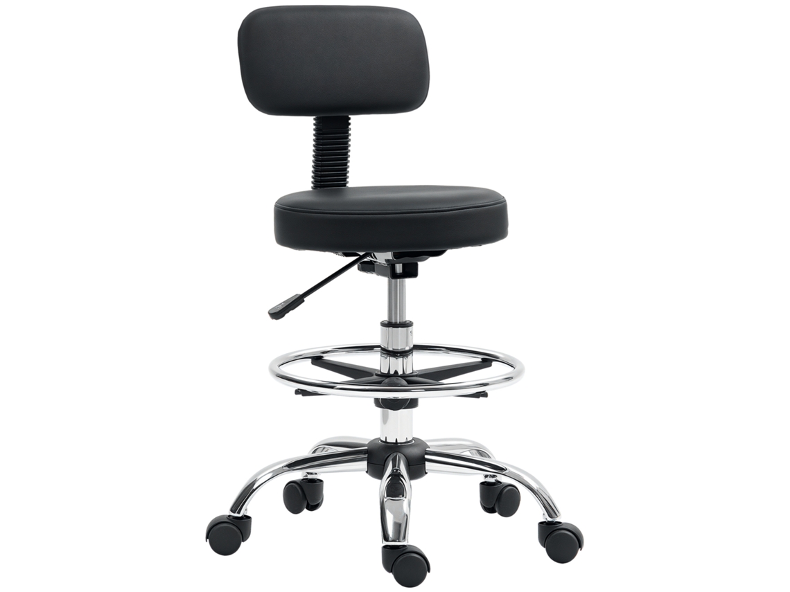 Silla Oficina Giratoria Reposapiés Altura Regulable Negro