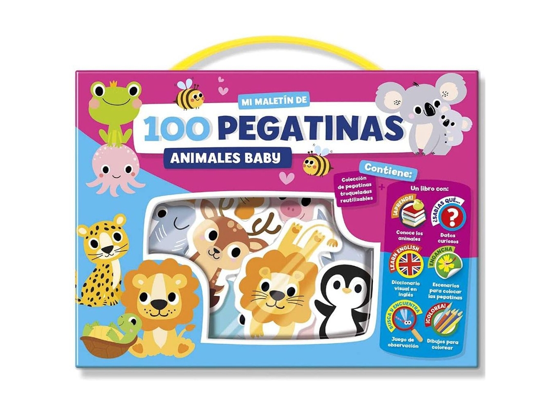 Juego Criativo IMAGILAND  Minha Pasta com 100 Adesivos Baby Animals