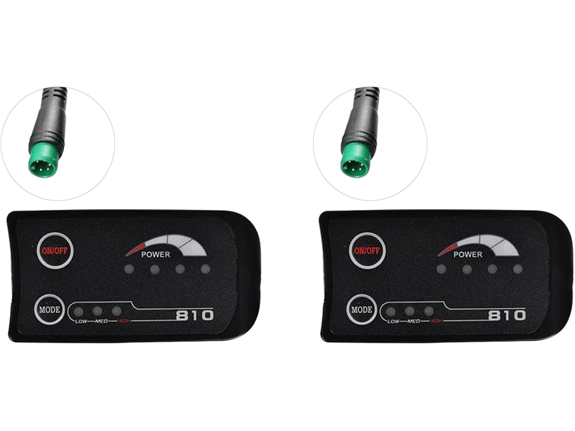 2 Pantallas Led S810 De 5 Pines Para Bicicletas Eléctricas, 36 V, Uart.