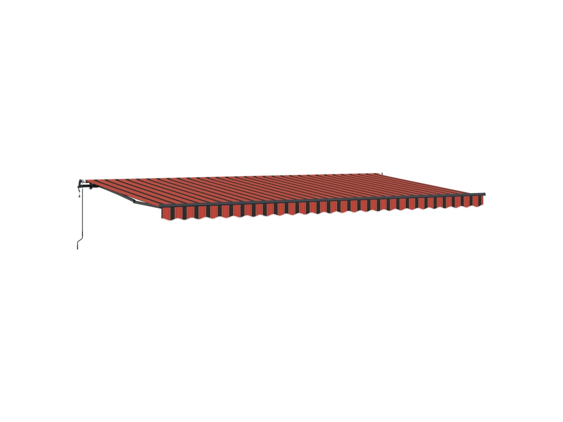 Maison Exclusive - Toldo Retráctil Naranja Y Marrón 600 X 300 Cm Tela Y Aluminio