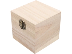 Regalo Cuadrada Madera Cerradura Decorativa Pequeño Cofre Tesoro Multifuncional Extraíble Decoración Hogar