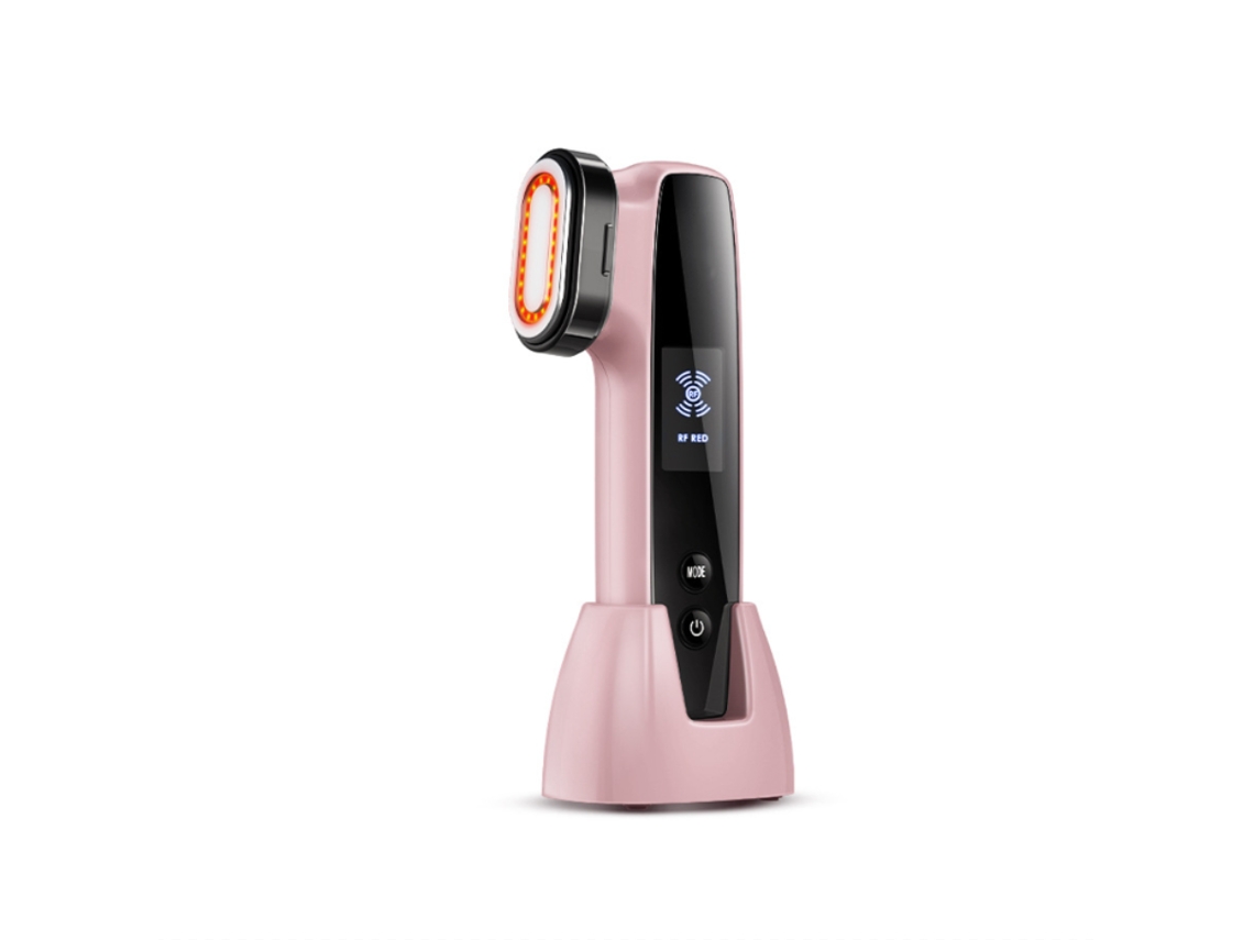 Máquina para tensar la piel, 6 en 1, luz roja, eliminación de arrugas, rejuvenecimiento de la piel, estiramiento de la piel - rosa BISBISOUS