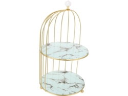 Soporte Organizador De Maquillaje De Hierro De Dos Niveles Para Perfumes Y Postres