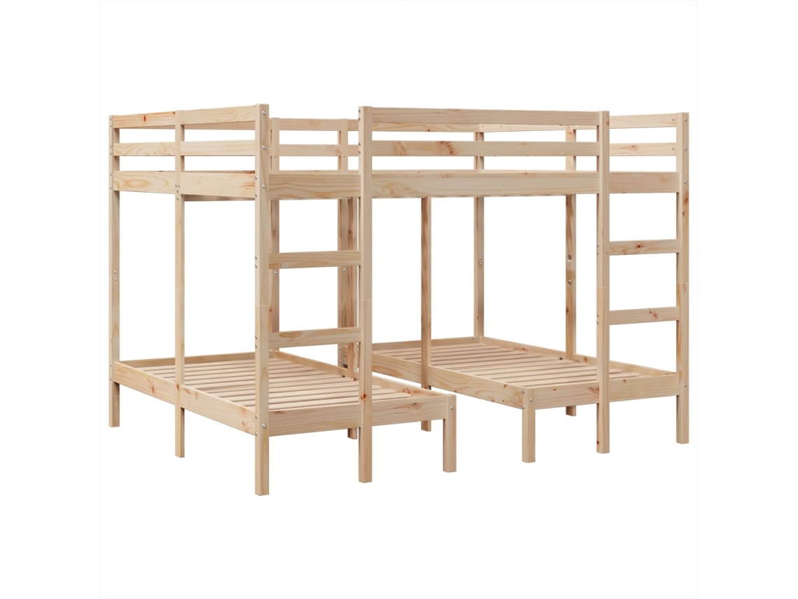 Maison Exclusive - Estructura De Litera Triple Madera De Pino 160x200/80x160 Cm
