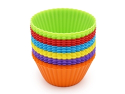 Omni-molde De Silicona Para Cupcakes Reutilizable, 24 Piezas Multicolor, Antiadherente, Horno Seguro
