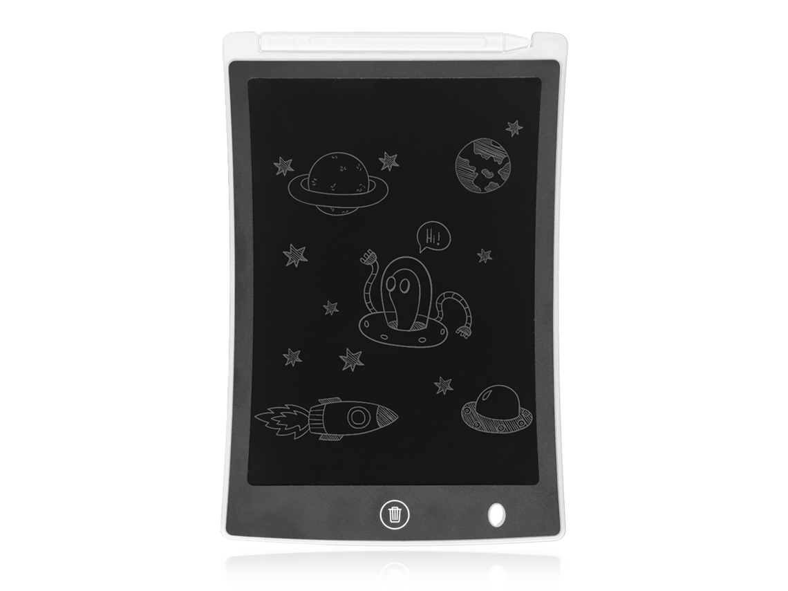 Tableta de escritura LCD portátil de 8,5 pulgadas, 15 x 0,6 x 22 cm, color blanco