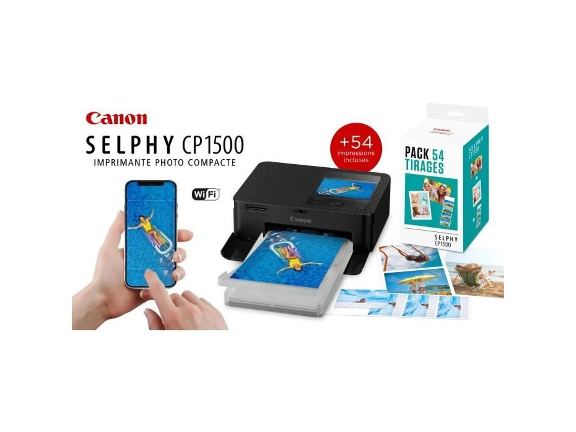 Impresora Fotográfica Portátil Canon Selphy Cp1500 Wi Fi Sublimación Térmica Negra