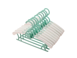 JILLIOPER Organizador de Armario en Oferta 10 Perchas para Ropa Infantil Ahorro de Espacio Antideslizante Verde