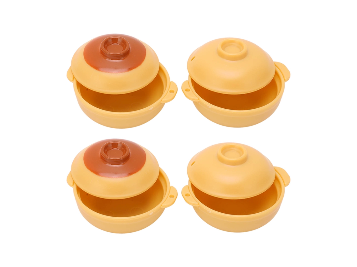 Miniatura De Cazuela De Juguete, Modelo De 4 Piezas Para Accesorios De Cocina De Casa De Muñecas A Escala 1/12