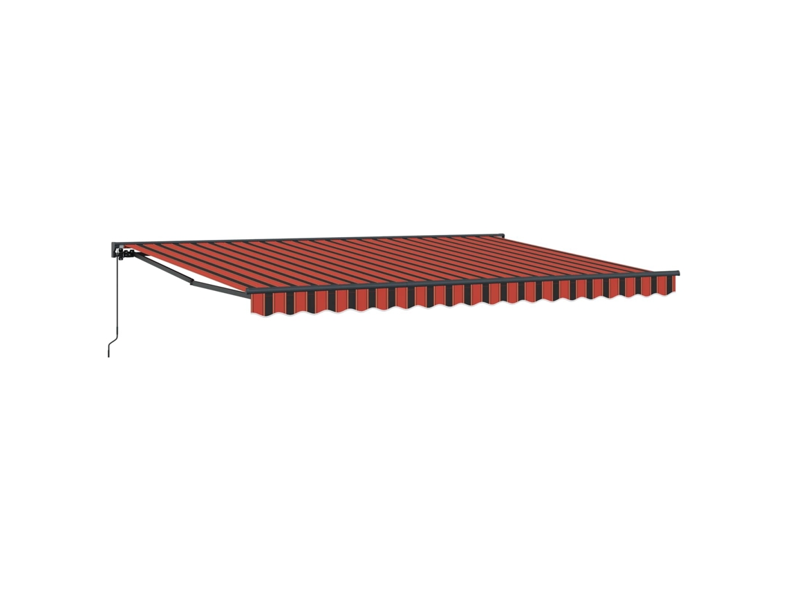 Toldo retráctil manual naranja, negro y amarillo de 4 x 3,5 m VIDAXL