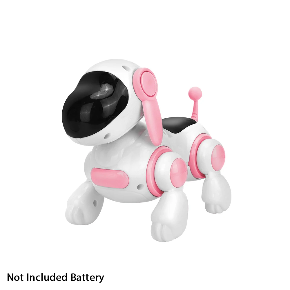 (rosa) Perro Robot Interactivo Inteligente Que Simula Caminar, Luces Y Música.