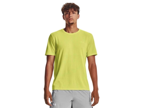 Camiseta de Hombre para Running UNDER ARMOUR Sem Costura Stride Amarillo (L)