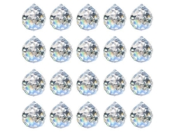 Kit de 20 bolas de cristal de 20 mm (0,8") con prismas de arcoíris para colgar en ventanas