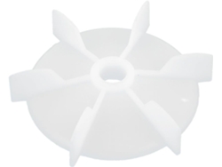 Rotor de ventilador de plástico blanco con 6 ruedas, diámetro interior del orificio en forma de D de 14 mm CHABERLU