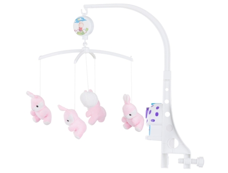 Móvil Musical CHIPOLINO Conejitos Rosas