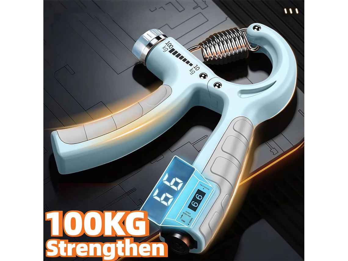 Preto/cinza kaload Fortalecedor Pegada Manual Ajustável 10-100kg Contador Exercitador Punho Antebraço Mão Desenvolvimento Muscular