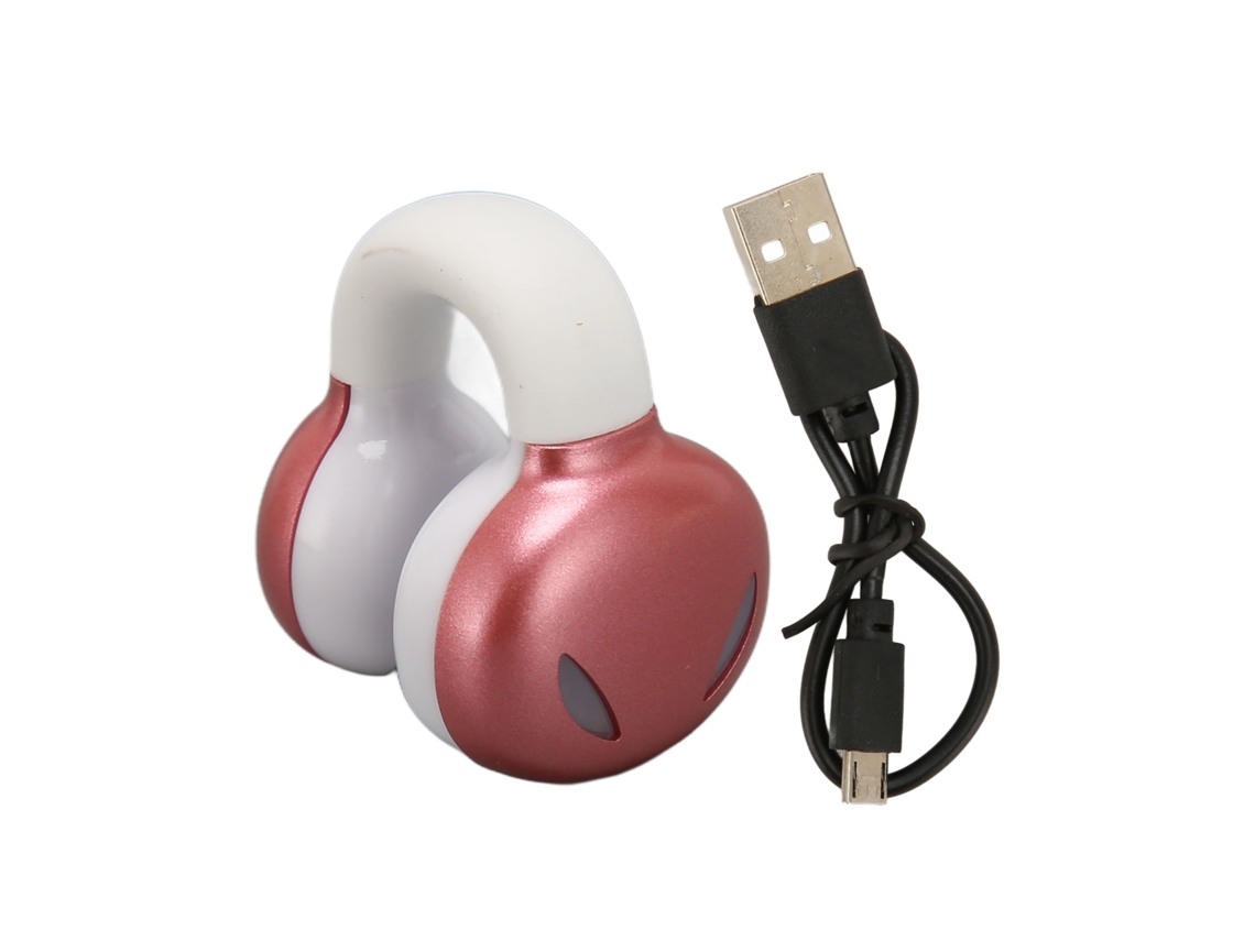 Auriculares Estéreo Hifi Bluetooth Abiertos Con Clip, Cancelación De Ruido Y Diseño Resistente Al Agua, Color Rosa, Ideales Para Deportes.