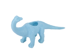 Maceta con estampado de dinosaurio para decoración de jardín de cactus y suculentas (azul claro)
