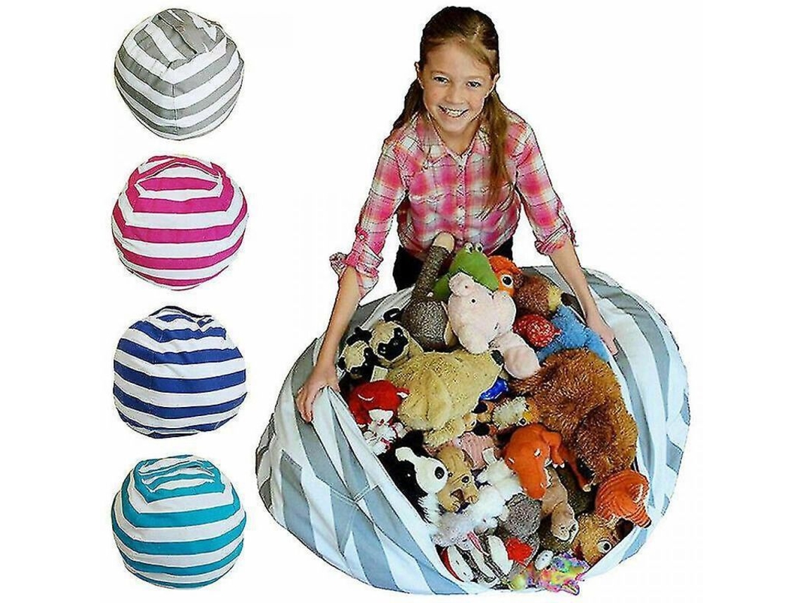 Peluche Extragrande De 66 Cm, Bolsa De Almacenamiento, Manta De Bolitas, Asiento Suave, Color Rojo-rosa.