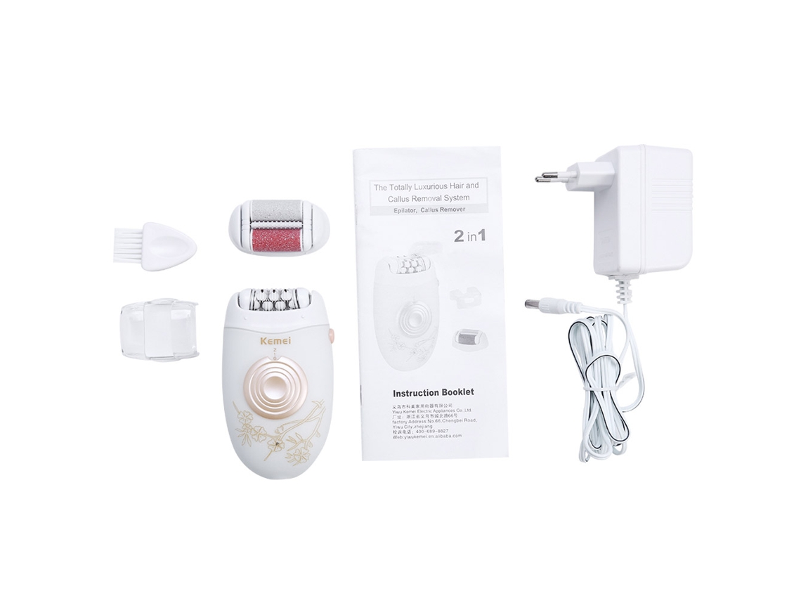 Vlrla-para Mulheres 2-in-1 Recarregável Elétrico Epilator Shaver