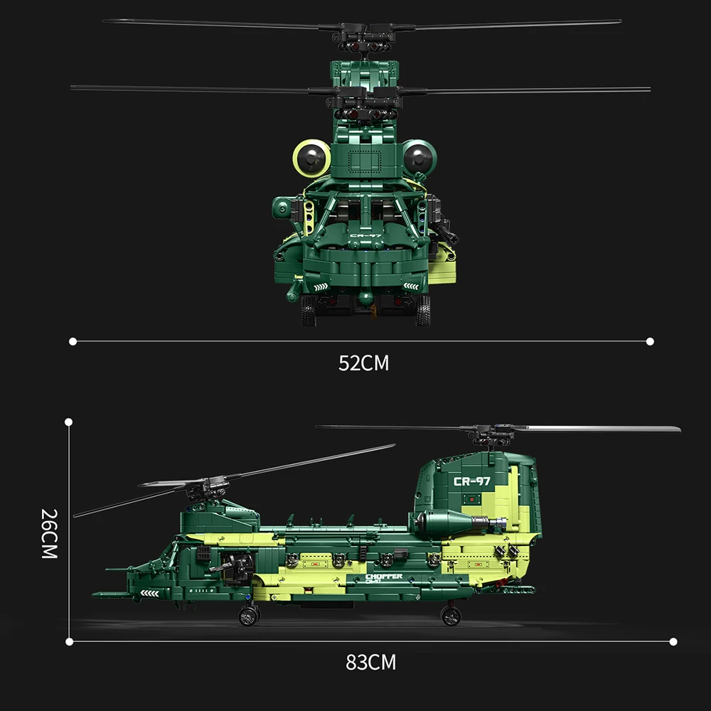 (1826 Piezas) Maqueta De Construcción Del Avión De Transporte Cr-97 Chinook