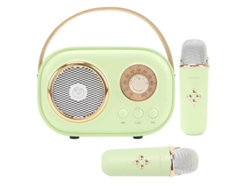 Mini máquina de karaoke para niños, altavoz Bluetooth portátil con 2 micrófonos inalámbricos, juguetes para niños, regalos Yizhood