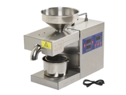 HURRISE Extractor eléctrico automático de prensa de aceite de acero inoxidable para cocina casera