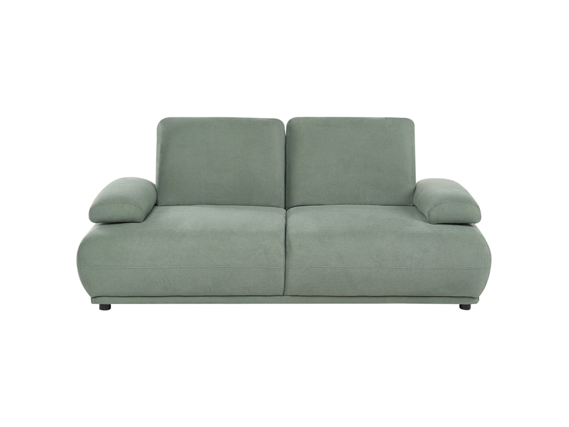 Sofá De 2 Lugares Beliani Nacka De Tecido Verde 216x129x89