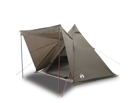 Tienda de campaña familiar tipi 6 personas VIDAXL impermeable marrón