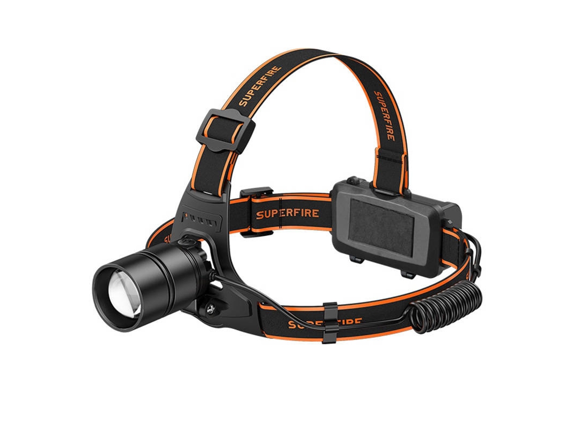 Linterna frontal SUPERFIRE HL71, 500 lm, USB