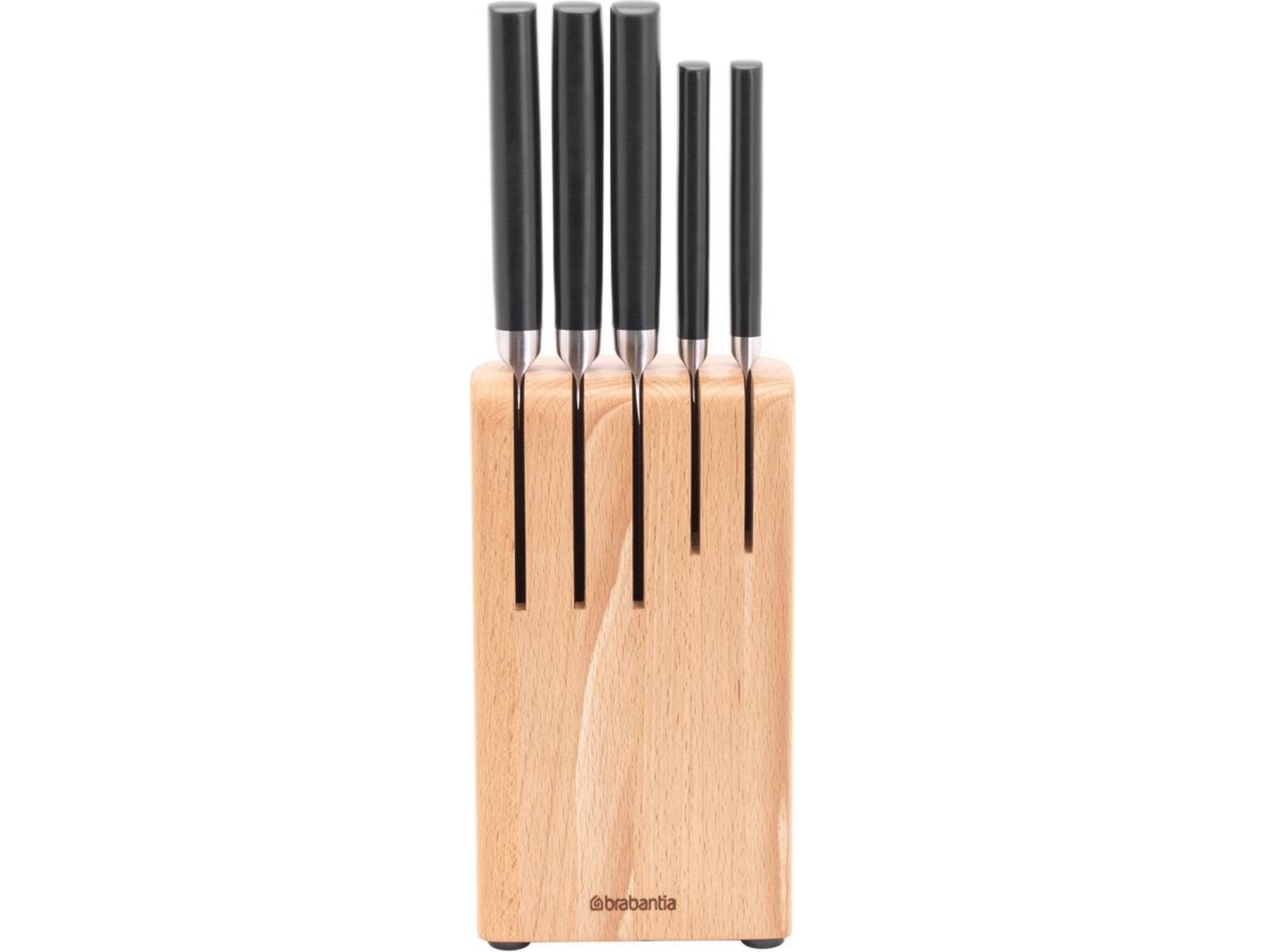 Set de 5 Cuchillos de Cocina BRABANTIA 260483 BLOCO 5 FacasS 260483 (4,15 kg - 12 x 10 x 36 cm)