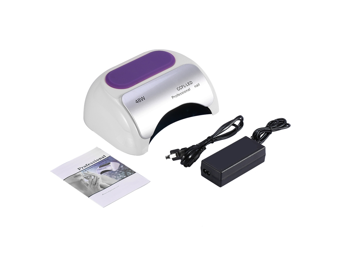 Secador De Uñas Led Uv Ccfl Auto-sener De 48 W Para Esmalte En Gel, Manicura, Pedicura, Enchufe Estadounidense, Blanco.