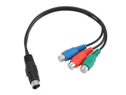 Cabo Adaptador S-video 7 Pinos Macho Para 3rca Fêmea 0.27m Alta Precisão Plug Play