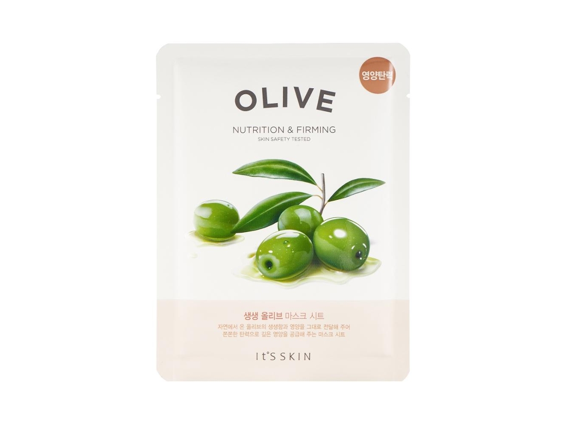 ES LA PIEL La cara Máscara Máscara Hoja fresca de oliva con 20 ml de aceite de oliva