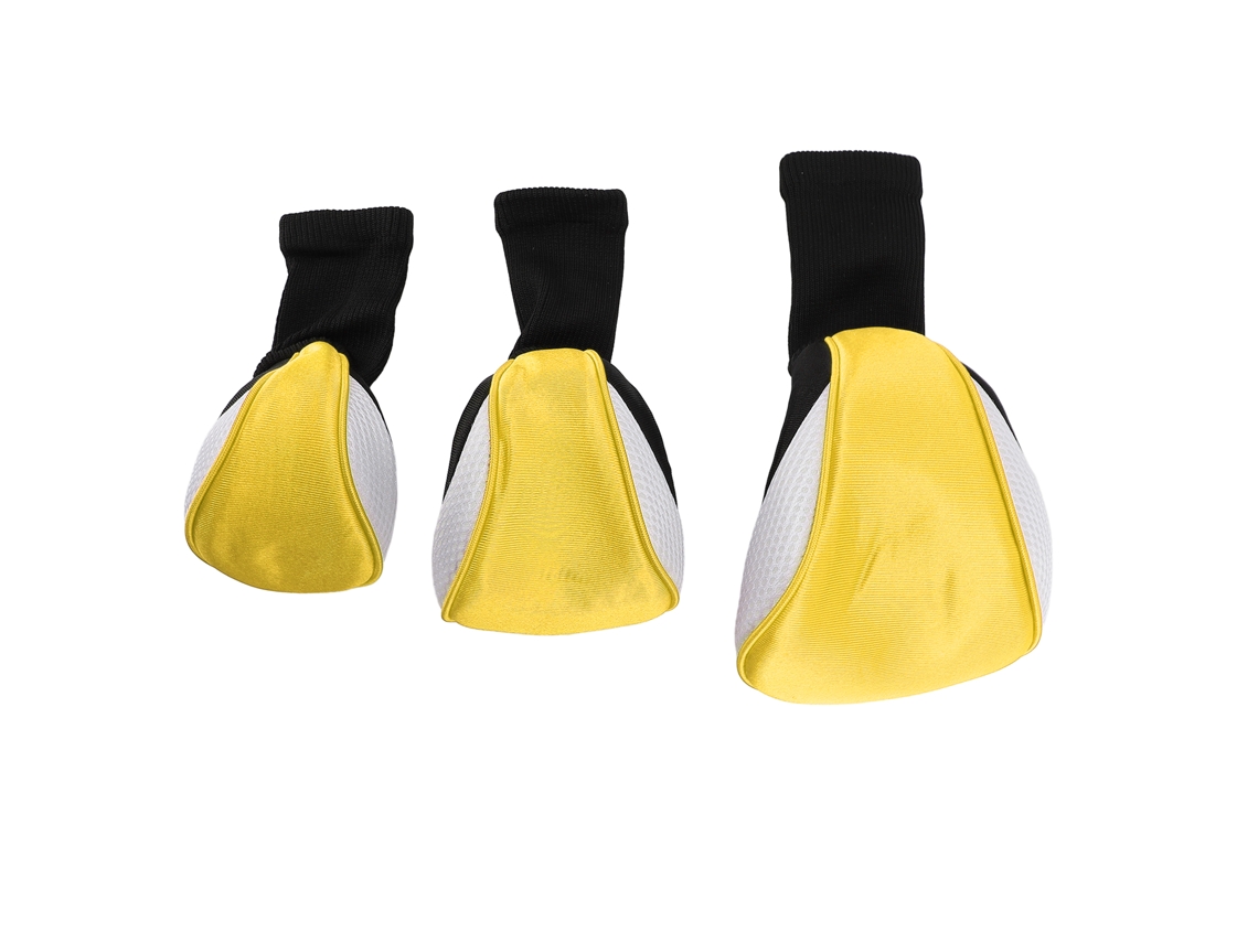 3 Fundas Para Cabezas De Tacos Con Marcadores Giratorios, Tejido De Nailon Transpirable, Resistentes A Los Arañazos, Amarillo Y Blanco.