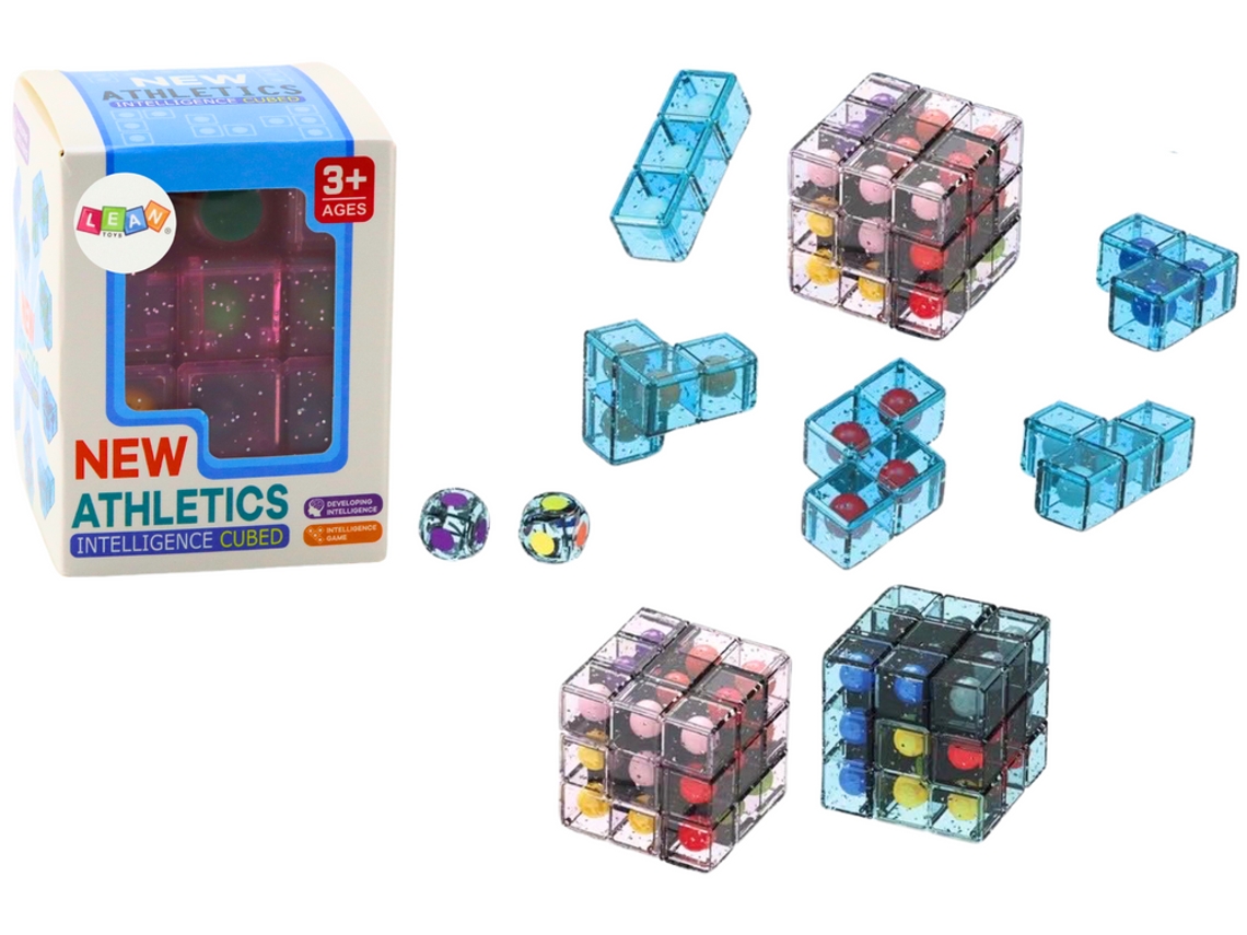 Rompecabezas de bloques lógicos, juego de cubo rosa B.active