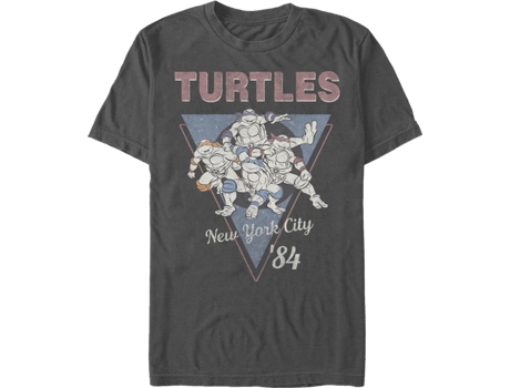 Camisetas Unisex DEEPSTONE New York City '84 Teenage Mutant Ninja Turtles Carbón (XXL)
