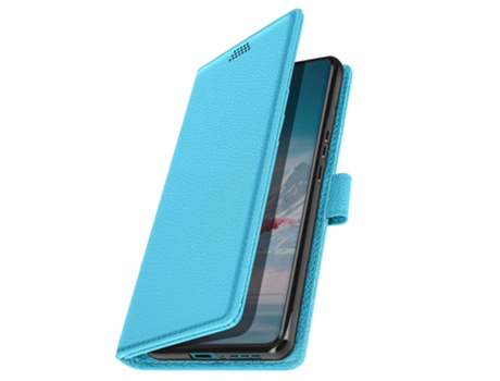 Funda Motorola Edge 40 Neo Solapa Tarjetero Soporte Vídeo Azul Claro