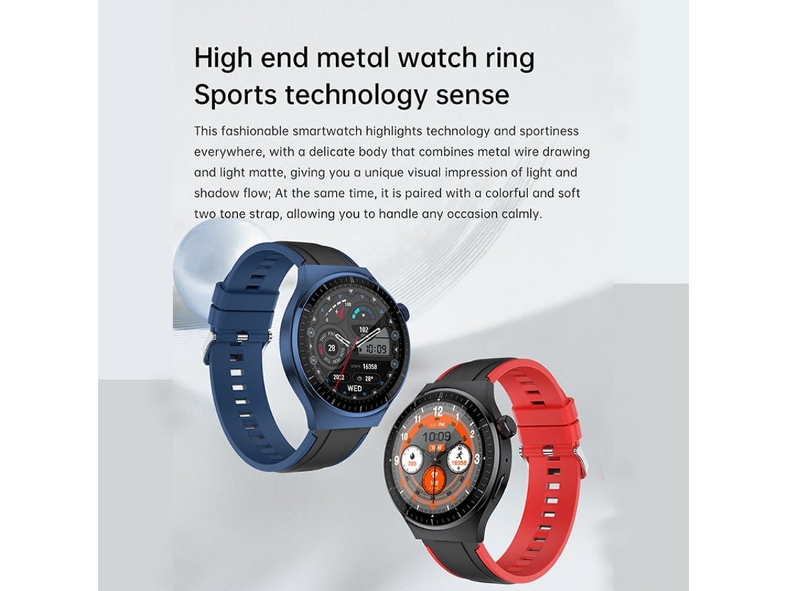 Reloj inteligente con llamadas Bluetooth, memoria de 256 Mb y reproducción de música, color rojo Yizhood