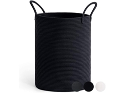 Cesto De Ropa Grande De Ratán Con Asa, Para Guardar Toallas En El Baño O La Sala De Estar, 38 X 50 Cm, Lavado Eficiente, Uso Doméstico, Uso