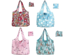 Juego de 4 bolsas de compra plegables y reutilizables GOKOCO