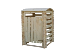 Caja de arena de madera para 1 papelera, madera maciza TIMBELA M606