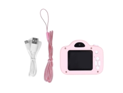 Cámara infantil con doble cámara frontal y trasera, 1080p, mini cámara de juguete educativa para niños, rosa. TAISHENGDA